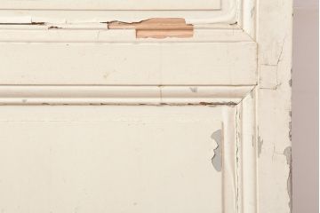 アンティーク建具　フランスアンティーク　ホワイトペイントのシャビーな木製ドア(扉、建具)(R-037019)