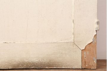 アンティーク建具　フランスアンティーク　ホワイトペイントのシャビーな木製ドア(扉、建具)(R-037019)