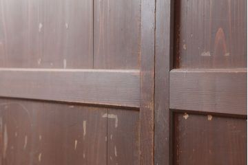 アンティーク建具　和製アンティーク　明治大正期　木味を楽しめる帯戸3枚セット(板戸、引き戸、建具)(R-037020)