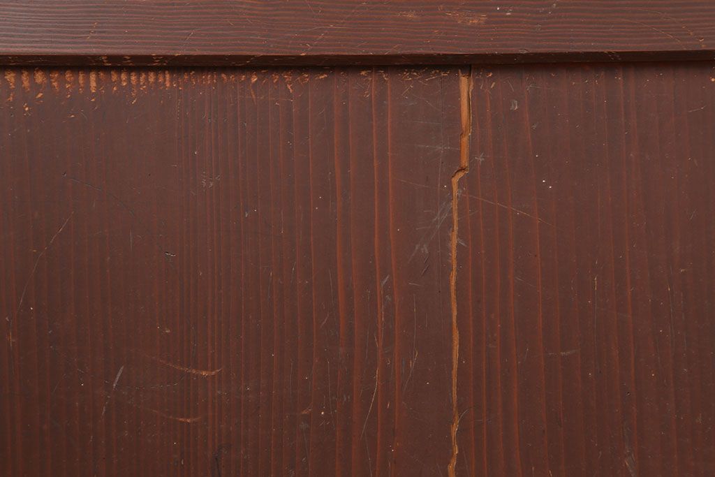 アンティーク建具　和製アンティーク　明治大正期　木味を楽しめる帯戸3枚セット(板戸、引き戸、建具)(R-037020)