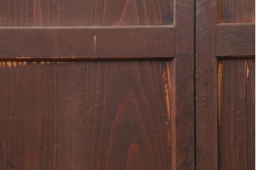 アンティーク建具　和製アンティーク　明治大正期　木味を楽しめる帯戸3枚セット(板戸、引き戸、建具)(R-037020)