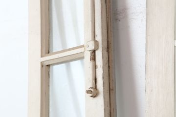 アンティーク建具　フランスアンティーク　両開き　シャビーシックなお部屋づくりにおすすめな親子ドア(扉、ガラスドア)(R-037024)