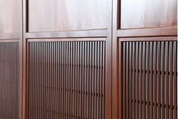 アンティーク建具　上手物　和の風情あふれる格子帯戸4枚セット(板戸、引き戸)(R-037027)