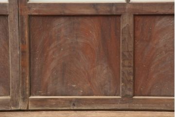 アンティーク建具　レトロ　背の高いガラス戸4枚セット(引き戸)(R-037028)