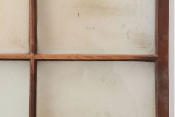 アンティーク建具　レトロ　背の高いガラス戸2枚セット(引き戸)(R-037029)