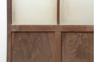 アンティーク建具　レトロ　背の高いガラス戸2枚セット(引き戸)(R-037029)