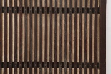 アンティーク建具　レトロ　和モダン　シンプルな格子戸2枚セット(引き戸)(R-037030)