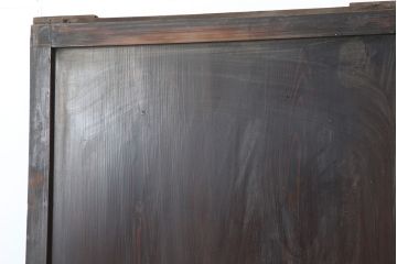 アンティーク建具　木の味わいが魅力的な格子帯戸2枚セット(板戸、引き戸)(R-037032)