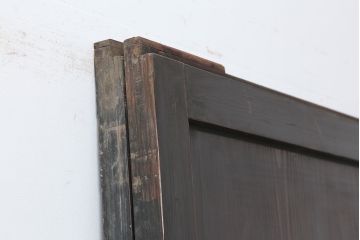 アンティーク建具　木の味わいが魅力的な格子帯戸2枚セット(板戸、引き戸)(R-037032)