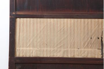 アンティーク建具　木の味わいが魅力的な格子帯戸2枚セット(板戸、引き戸)(R-037032)