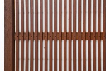 アンティーク建具　腰板ケヤキ材　細身の格子戸4枚セット(ガラス帯戸、引き戸)(R-037034)