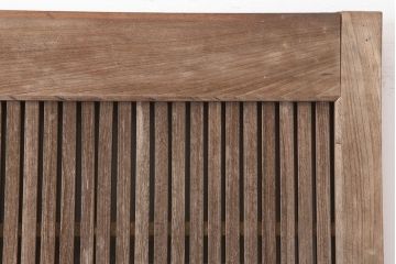 アンティーク建具　和製アンティーク　総ケヤキ材　風格漂う格子蔵戸(玄関戸、引き戸)(R-037035)