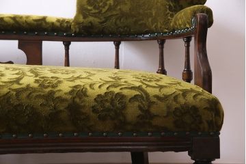 アンティーク家具　イギリスアンティーク　マホガニー材　お部屋をクラシカルに彩るシェーズロング(ソファ、カウチ)(R-037036)