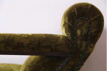 アンティーク家具　イギリスアンティーク　マホガニー材　お部屋をクラシカルに彩るシェーズロング(ソファ、カウチ)(R-037036)