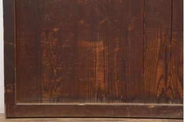 アンティーク建具　和モダンにもおすすめな格子帯戸2枚セット(板戸、引き戸)(R-037040)