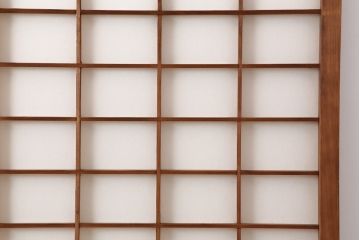 アンティーク建具　昭和初期　レトロ　細身の障子戸4枚セット(引き戸)(R-037041)