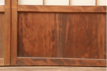 アンティーク建具　昭和初期　レトロ　細身の障子戸4枚セット(引き戸)(R-037041)