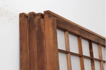 アンティーク建具　昭和初期　レトロ　細身の障子戸4枚セット(引き戸)(R-037041)