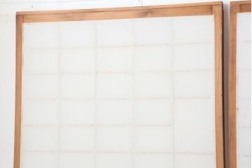 アンティーク建具　昭和初期　レトロ　細身の障子戸4枚セット(引き戸)(R-037041)