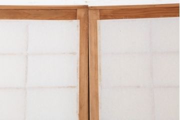 アンティーク建具　昭和初期　レトロ　細身の障子戸4枚セット(引き戸)(R-037041)