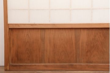 アンティーク建具　昭和初期　レトロ　細身の障子戸4枚セット(引き戸)(R-037041)