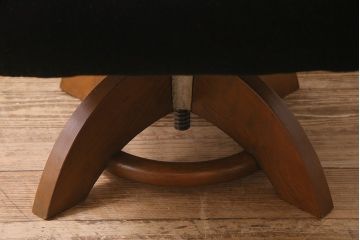 ビンテージ家具　昭和中期　昭和レトロな回転チェア(回転椅子、ドクターチェア、アームチェア、ワークチェア)(R-037044)