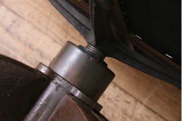 アンティーク家具　昭和初期　落ち着いた色合いのファブリックが素敵な回転チェア(回転椅子、ドクターチェア、アームチェア)(R-037046)