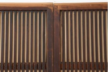 アンティーク建具　昭和初期　幅が狭めの格子戸4枚セット(引き戸、建具)(R-037047)