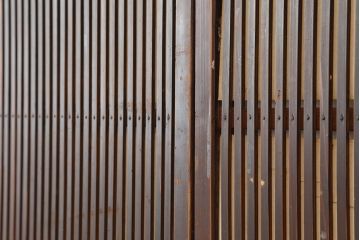 アンティーク建具　昭和初期　幅が狭めの格子戸4枚セット(引き戸、建具)(R-037047)