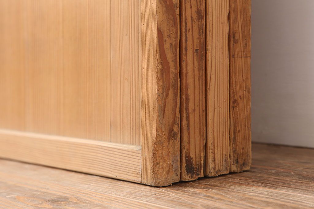 アンティーク建具　昭和初期　幅が狭めの格子戸4枚セット(引き戸、建具)(R-037047)