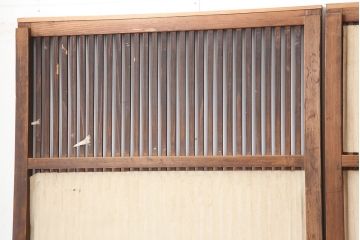 アンティーク建具　昭和初期　幅が狭めの格子戸4枚セット(引き戸、建具)(R-037047)