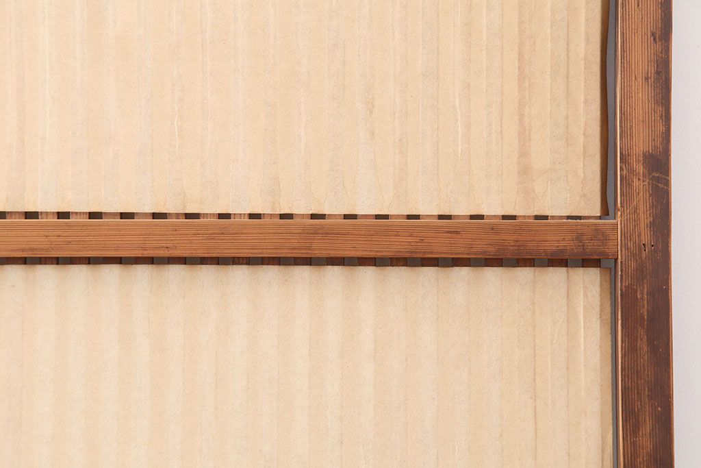 アンティーク建具　昭和初期　幅が狭めの格子戸4枚セット(引き戸、建具)(R-037047)