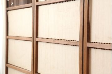 アンティーク建具　昭和初期　幅が狭めの格子戸4枚セット(引き戸、建具)(R-037047)