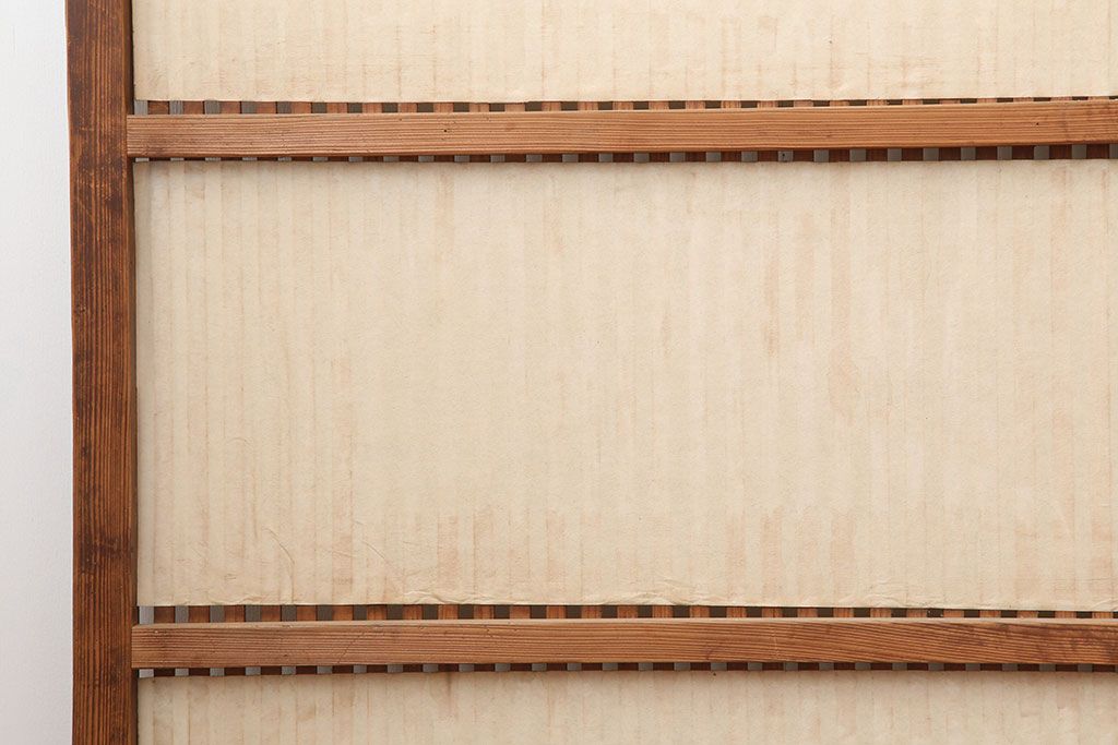 アンティーク建具　昭和初期　幅が狭めの格子戸4枚セット(引き戸、建具)(R-037047)