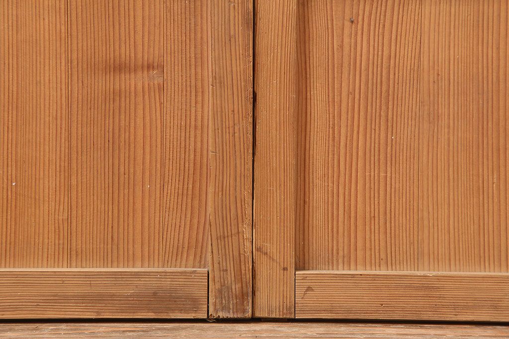 アンティーク建具　昭和初期　幅が狭めの格子戸4枚セット(引き戸、建具)(R-037047)