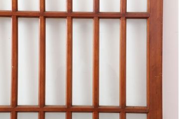 アンティーク建具　昭和初期　腰板ケヤキ材　和の雰囲気を演出するガラス戸2枚セット(引き戸、建具、玄関戸)(R-037048)