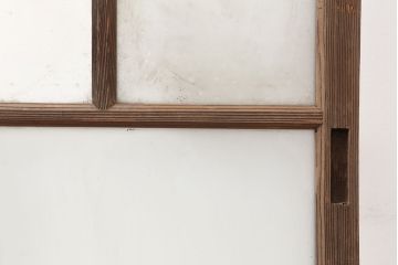 アンティーク建具　昭和初期　幅広いテイストにマッチするシンプルなガラス戸2枚セット(引き戸、建具)(R-037050)