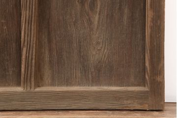 アンティーク建具　昭和初期　幅広いテイストにマッチするシンプルなガラス戸2枚セット(引き戸、建具)(R-037050)