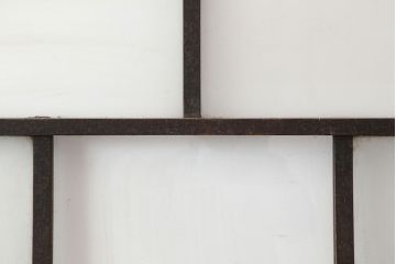 アンティーク建具　昭和初期　幅広いテイストにマッチするシンプルなガラス戸2枚セット(引き戸、建具)(R-037050)