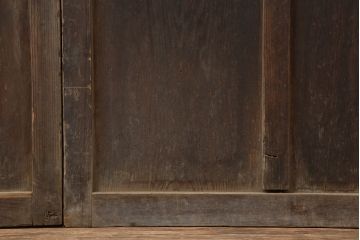アンティーク建具　昭和初期　幅広いテイストにマッチするシンプルなガラス戸2枚セット(引き戸、建具)(R-037050)