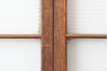 アンティーク建具　昭和中期　モールガラス　シンプルなガラス戸2枚セット(引き戸、建具)(R-037051)