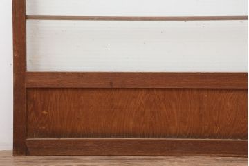 アンティーク建具　昭和中期　モールガラス　シンプルなガラス戸2枚セット(引き戸、建具)(R-037051)