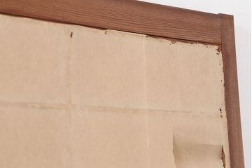 アンティーク建具　昭和初期　摺り上げ　　腰板杉材　うずら杢　風情あるインテリアにおすすめな雪見障子戸4枚セット(建具、擦り上げ障子戸、擦上障子戸、引き戸)(R-037052)