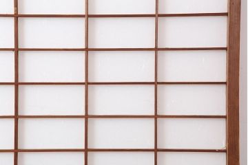 アンティーク建具　昭和初期　風情あるインテリアにおすすめな障子戸2枚セット(建具、引き戸)(R-037054)