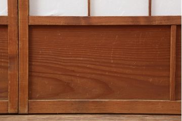 アンティーク建具　昭和初期　風情あるインテリアにおすすめな障子戸2枚セット(建具、引き戸)(R-037054)