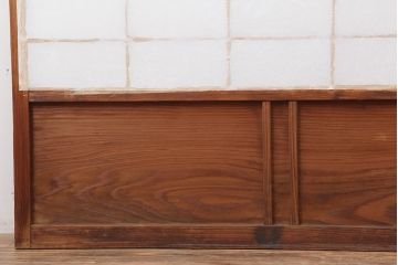 アンティーク建具　昭和初期　風情あるインテリアにおすすめな障子戸2枚セット(建具、引き戸)(R-037054)