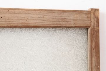 アンティーク建具　ダイヤガラス　素朴な風合いのレトロな窓2枚セット(ガラス戸、引き戸、建具)(R-037056)