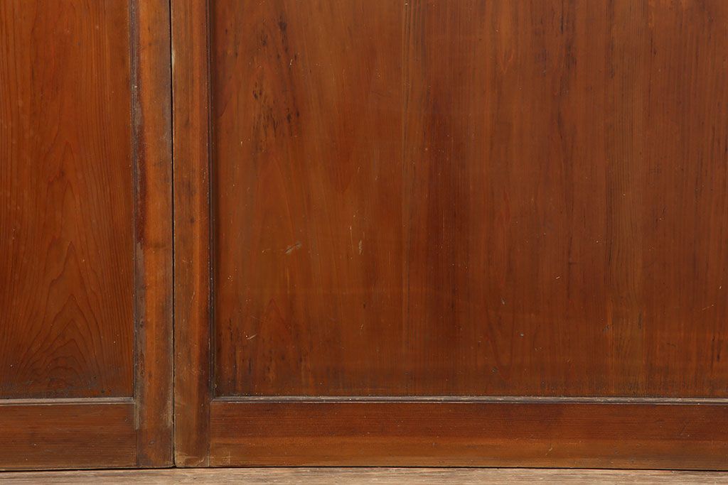 アンティーク建具　大正期　木の味わい深さが魅力の帯戸4枚セット(板戸、引き戸、建具)(R-037058)