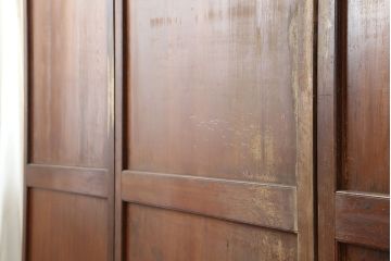 アンティーク建具　大正期　木の味わい深さが魅力の帯戸4枚セット(板戸、引き戸、建具)(R-037058)