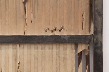 アンティーク建具　大正昭和初期　縦桟が品のある雰囲気を醸し出す格子戸2枚セット(建具、引き戸)(R-037060)